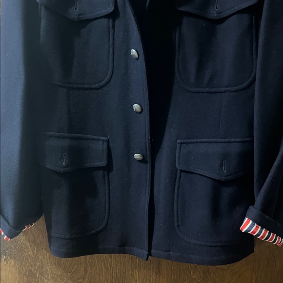 Armani Jeans Dark Blue Utility Jacket with Metallic Accents - Picture 10 of 14